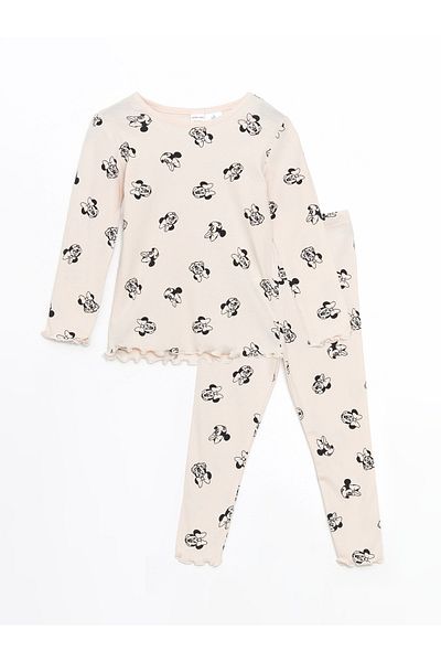 LC Waikiki Pyjama-Set für Babys mit Rundhalsausschnitt und Minnie Mouse-Aufdruck