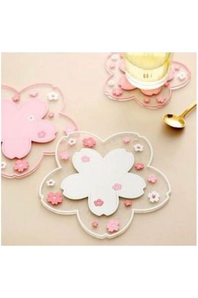 DennisEylul Cherry Blossom Patterned Fireproof Anti-Slip Mat