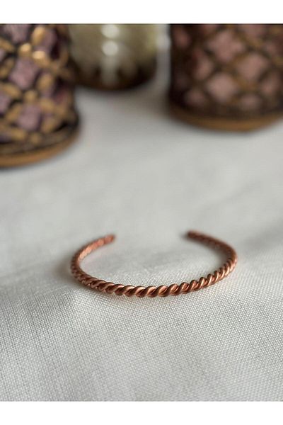 Kehribar Sarayı Pure Raw 100% Copper Full Twist Bracelet