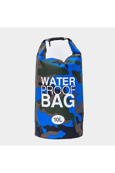 huitich 10L Camouflage Royal Blue Single-Strap Waterproof Outdoor Sport PVC Bag
