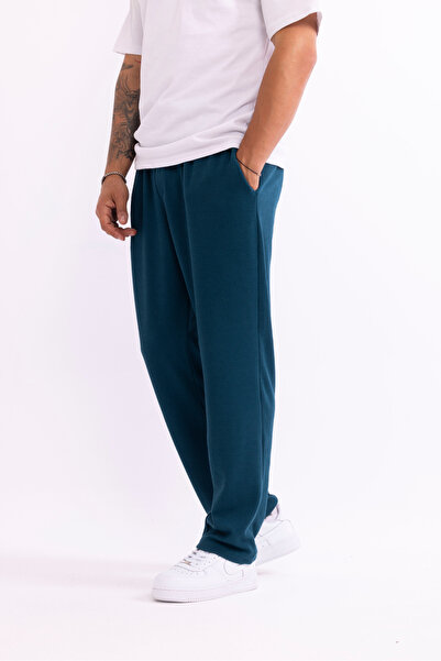 ZİNOX Erkek Baggy Burgu Desen Rahat Kullanışlı Pantolon