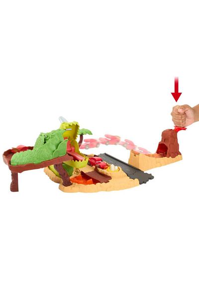 mattel Disney Cars Playset - Dino Playground with Cave Lightning McQueen