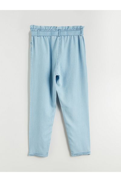 LC Waikiki Paperbag Women's Jean Trousers with Belt
