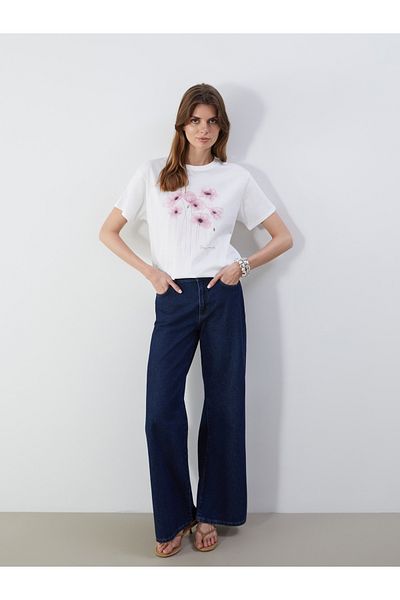 LC Waikiki Crew Neck Floral Printed Women's T-Shirt