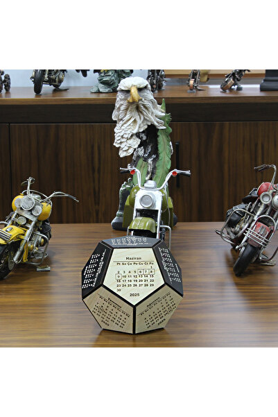 Tesbihane Dört Mevsim Renklendirmeli Üç Boyutlu Masaüstü 2025 Ahşap Takvim