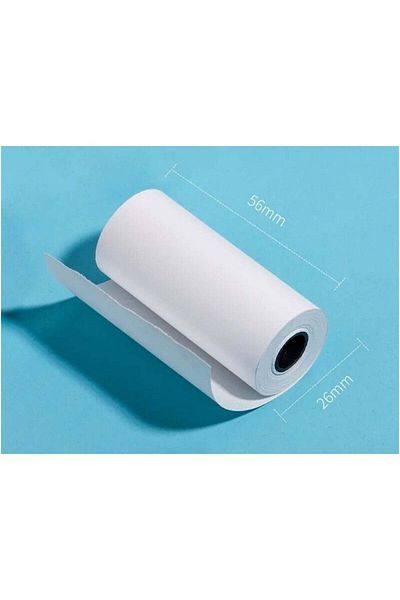 huitich 1 Pc Adhesive Printer Paper Roll - 56mm x 26mm for Barcode Labels