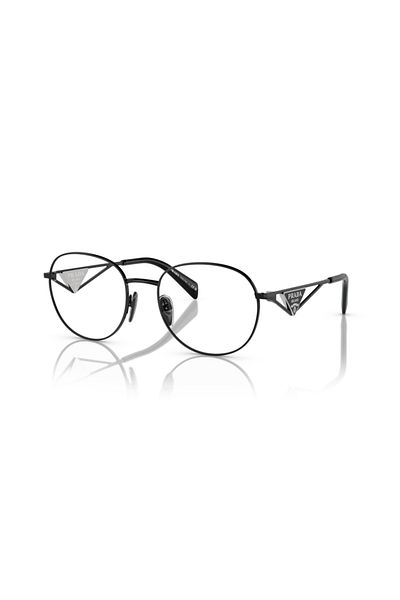 Prada Woman Round Eyeglasses- Pr A50v - Lense Size:52mm - Black