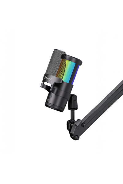 Jmary MC-PW13 Ayrılabilen Pop Filtre Gürültü Önleyici 360 Dönebilen Tak Çalıştır USB Mikrofon Siyah