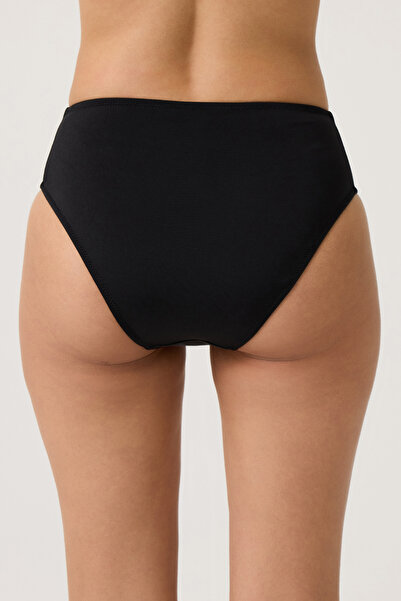 Los Ojos Siyah Yüksek Bel Bikini Altı Sporty Bottom