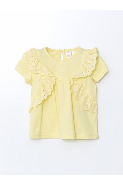 LC Waikiki Crew Neck Basic Girls' Blouse and Leggings 2-Piece
