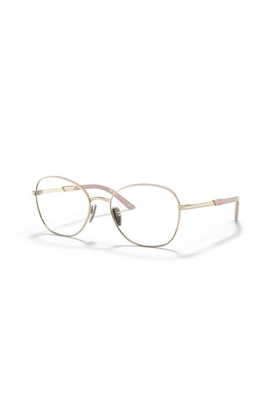 Prada Woman Round Eyeglasses- Pr 64yv - Lense Size:52mm - Rose Gold