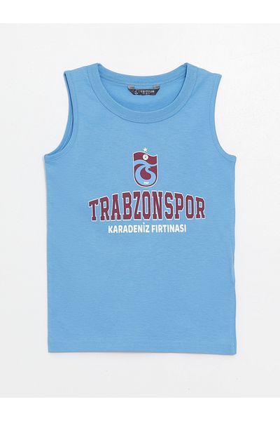 LC Waikiki Rundhalsausschnitt Trabzonspor bedrucktes Herren-Unterhemd und Badeshorts