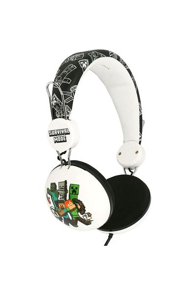 OTL OTL Technologies MINECRAFT DOME Stereo Headphones, 3.5mm Jack (White/Black)