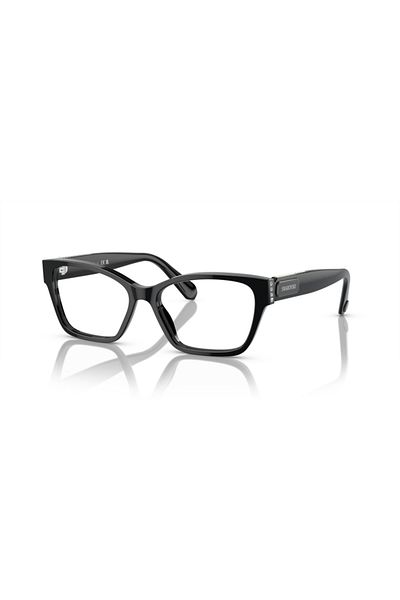 Swarovski Woman Rectangle Eyeglasses- Sk 2013 - Lense Size:52mm - Black/grey