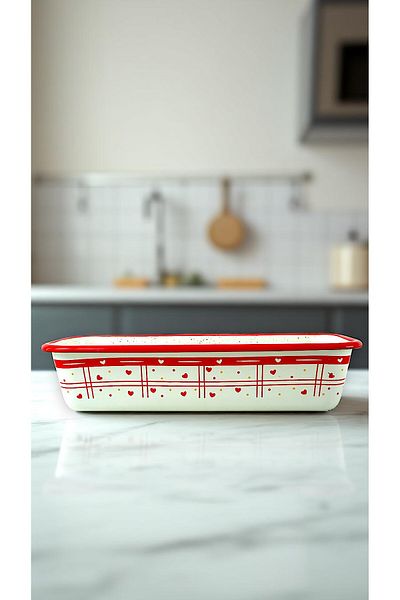 İnci Emaye 30/13 Enamel Baton Cake Bread Mold 1,7Lt Oven, Baking, Pastry, Dowry,