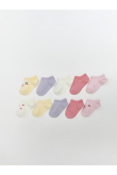 LC Waikiki Printed Baby Girl Booties Socks 10 Pcs