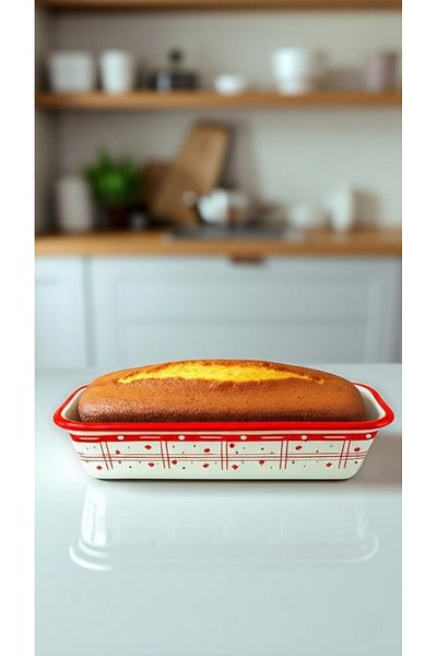İnci Emaye 30/13 Enamel Baton Cake Bread Mold 1,7Lt Oven, Baking, Pastry, Dowry,