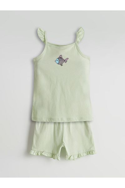 LC Waikiki Printed Baby Girl Undershirt and Shorts 2 Pack
