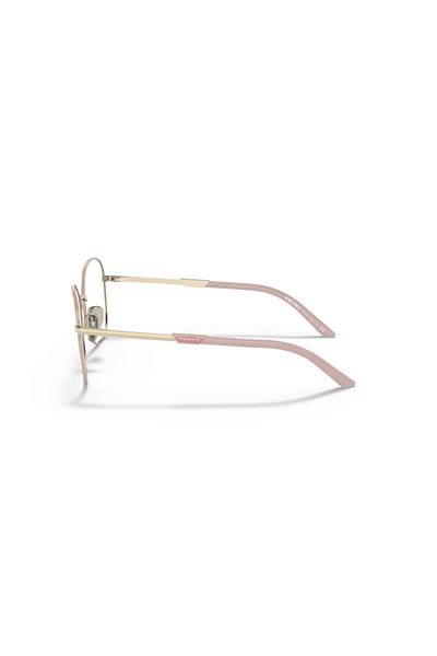 Prada Woman Round Eyeglasses- Pr 64yv - Lense Size:52mm - Rose Gold