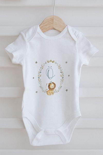 Tuğba Kuğu 3-Piece Baby Body - Little Lion Series - Letter Ö