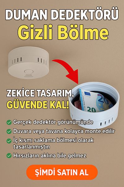 Bofen Smoke Detector Looking Secret Compartment Money Gold Storage Safe