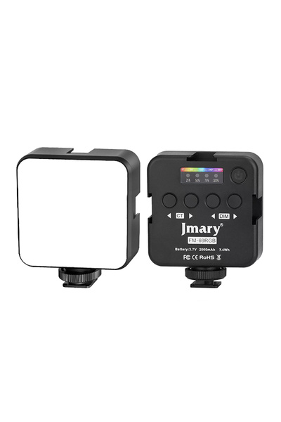 Jmary FM-69RGB RGB Led Telefon-Kamera Üstü Pilli Aydınlatma Işığı Siyah