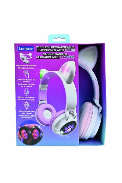 LEXIBOOK Casti pentru copii Lexibook HPBTKT, Bluetooth (Alb/Mov)