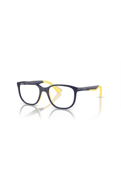 Ray-Ban Ray Ban Jr. Vista Unisex Square Eyeglasses- Rb 9078v - Lense Size:48mm - Dark Blu On Rubber Yellow