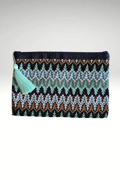 KRIMO Women's Fabric Multicolored Portfolio Clutch Bag Clutch Bag