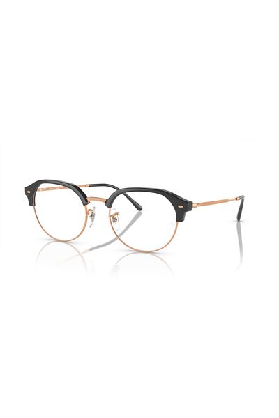 Ray-Ban Ray Ban Vista Unisex Irregular Eyeglasses- Rb 7229 - Lense Size:51mm - Dark Grey On Rose Gold