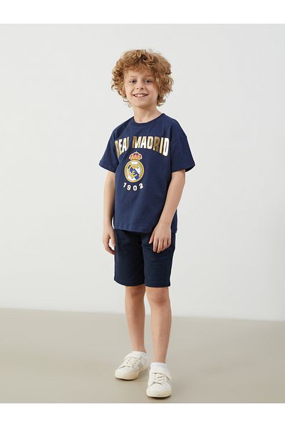 LC Waikiki Real Madrid Printed Combed Cotton Boy's T-Shirt
