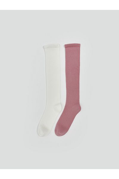 LC Waikiki Basic Girl's Knee Socks 2-Piece