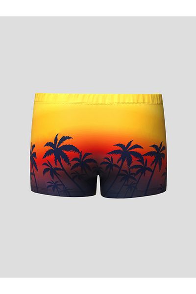 LC Waikiki Printed Boys' Swimming Shorts with Elastic Waist