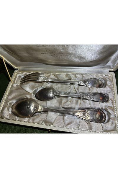 tayfuntufan antika koleksiyon French Christofle Silver Plated Cutlery Set