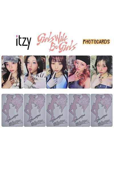 Kpop Dünyasi Itzy'' Girls Will Be Girls'' Folder Ver. Photocards