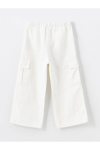 LC Waikiki Elastic Waist Girl's Cargo Jean Trousers