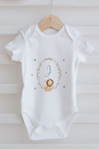 Tuğba Kuğu 3-Piece Baby Body - Little Lion Series - Letter J