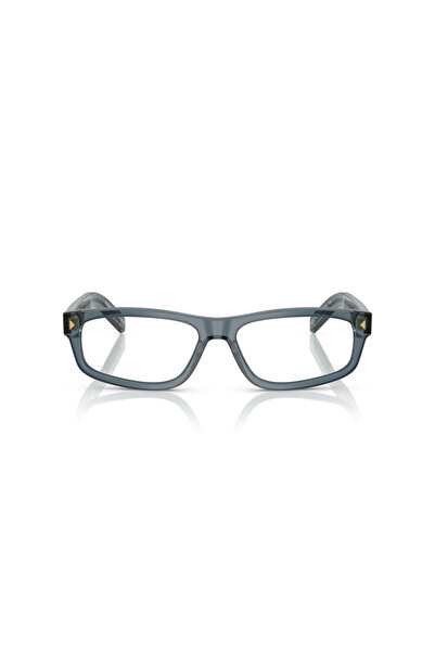 Prada Man Rectangle Eyeglasses- Pr B02v - Lense Size:55mm - Transparent Ocean
