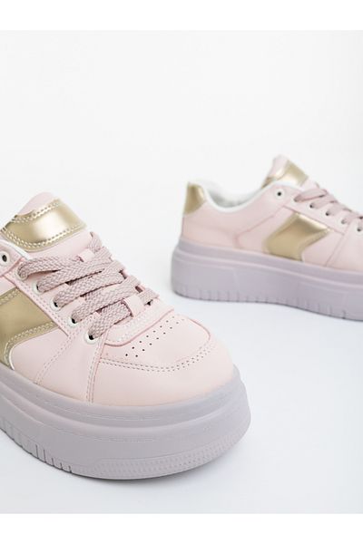Kalapod Women's white and gold sports shoes made of organic leather Soranza