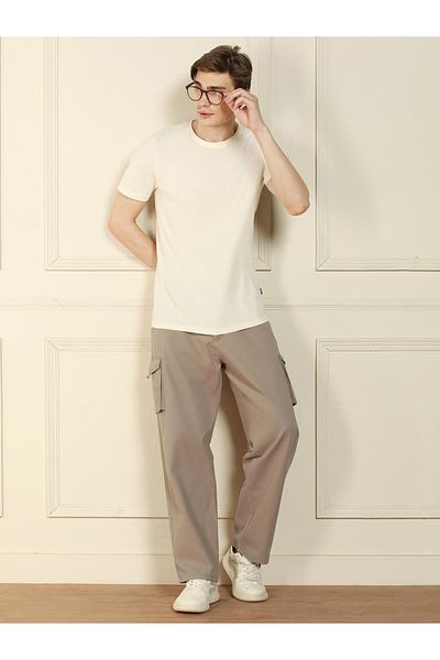 Dennis Lingo By Styli Mid-Rise Loose Fit Cotton Cargos Trouser