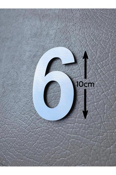 Door Number 10 CM No. 6 Apartment Table Cabinet Number Brushed Silver Self Adhesive