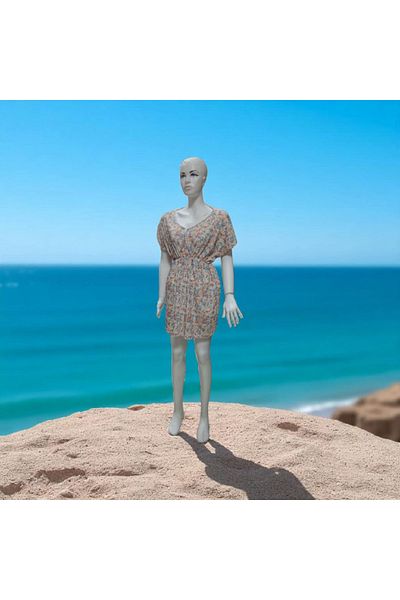 LEX Women's Pareo Dress with Color and Pattern, Can Be Used Everyday and on the Beach Standard Size