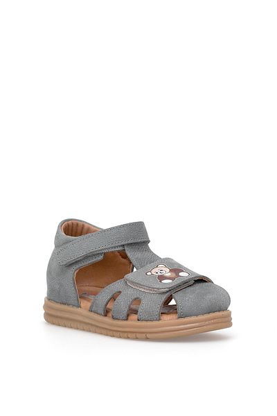 Ayakkabı Fuarı Elit Ai̇k-1928 Baby Boy Flat Sandals Gray