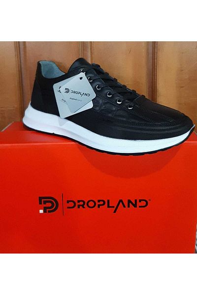 MODVALU Dropland 9141 Black Napa Leather Men's Sneaker Shoes