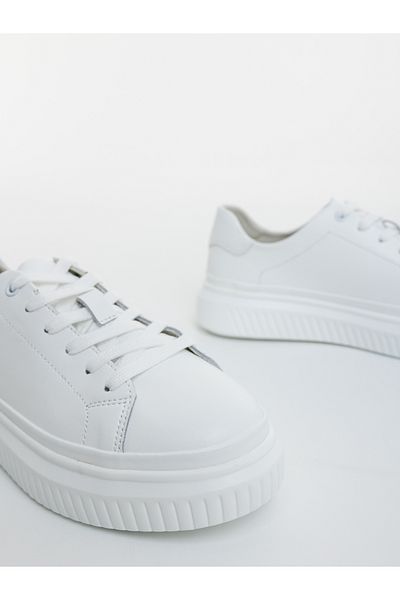 Kalapod Women's white sports shoes made of natural leather Zorilia