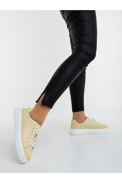 Kalapod Women's yellow sports shoes made of natural leather Zorilia