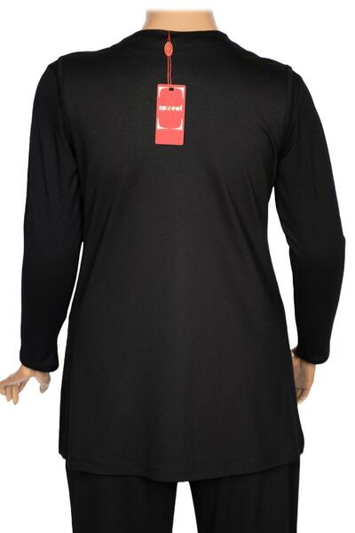 Hermevsim Hesna Women's Tansu Stone Pocket Combed Cotton Black Vest