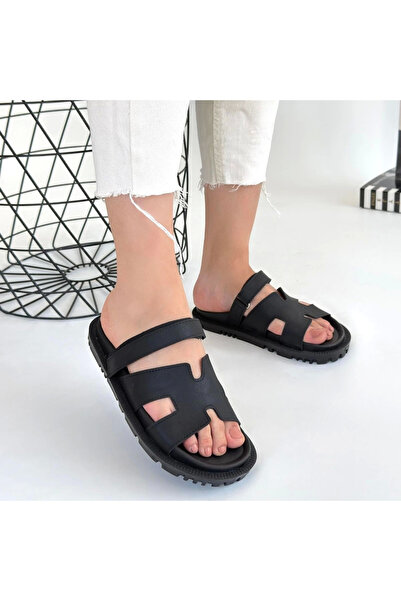 İntive Lingerie Kooni Black Nubuck Slippers