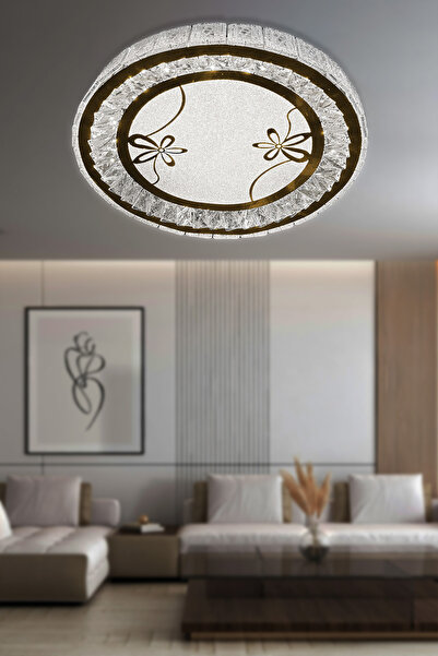 RSCOLLECTIONS Miralux Taşlı Plafonyer Led Avize