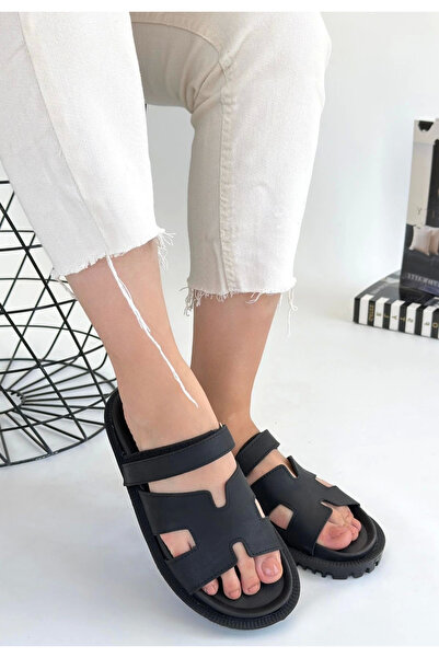 İntive Lingerie Kooni Black Nubuck Slippers